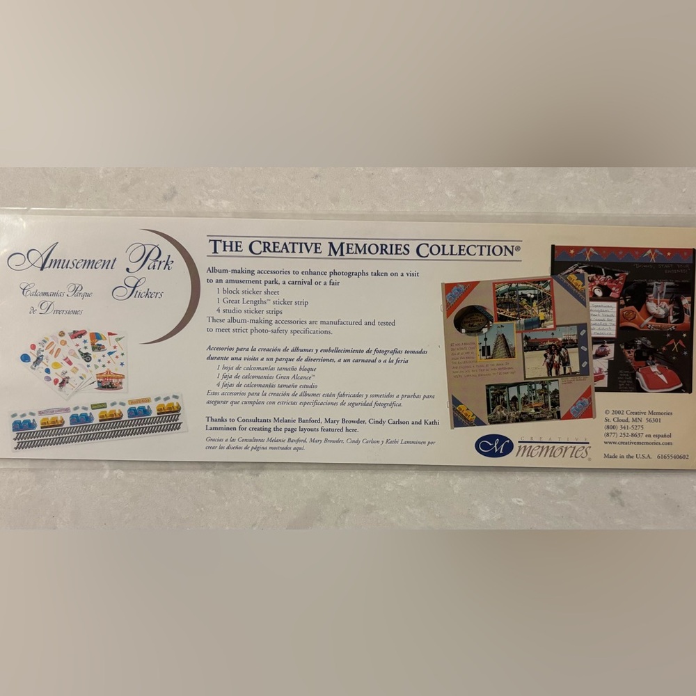 Creative Memories Amusement Park Sticker Collection